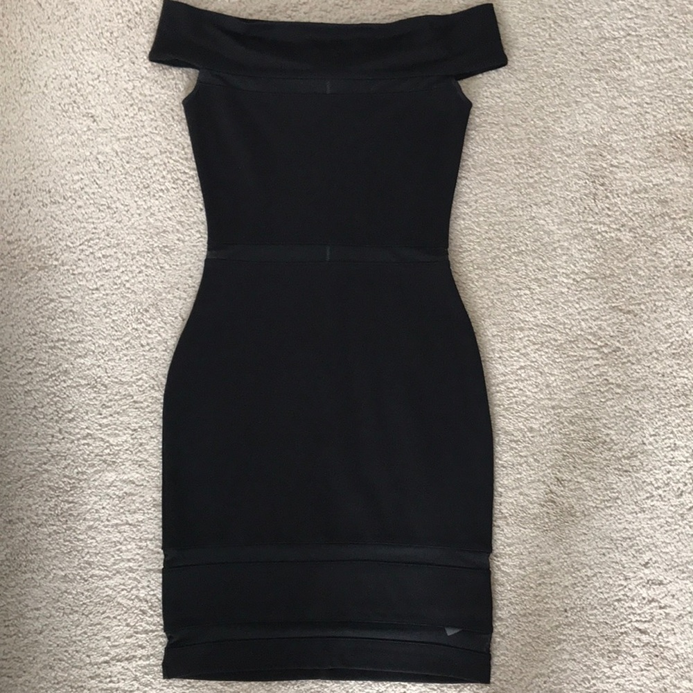 Black French Connection off the shoulder dress